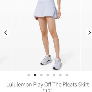 Lululemon Play Off the Pleats Skirt NWOT